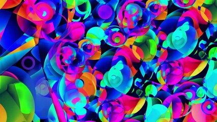 Wall Mural - colorful abstract background overlap layer on bright space with circles effect decoration. modern gr