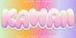 © HUMA - Kawaii Pink Kids Girl Cute Manga Anime Fully Editable Smart Object Text Effect