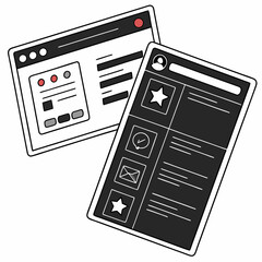 website design mockup user interface modern app
