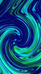 Wall Mural - swirling blue and green abstract design in multiple variations
