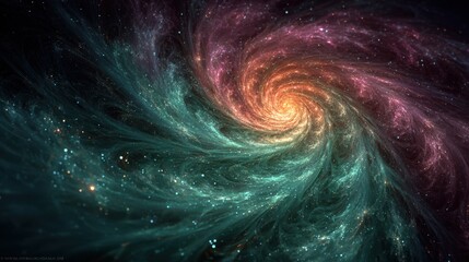 Wall Mural - a stunning display of cosmic patterns features swirling colors and bright stars in a nebula, creatin