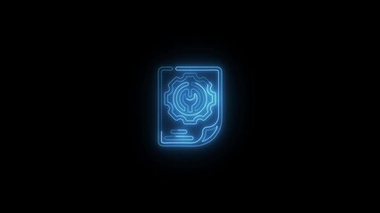 Maintenance Report Icon HD Video black background