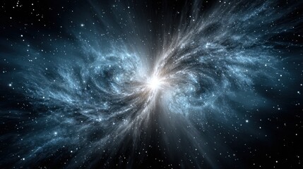 Wall Mural - brilliant cosmic clouds swirl and collide in an intricate dance, illustrating galactic formation ami