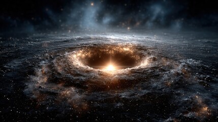 Wall Mural - a striking cosmic whirlpool features swirling gas and radiant stars against a backdrop of the dark u