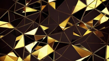 Wall Mural - gold futuristic infinity abstract background. gradient geometric polygon shapes. minimalistic contem