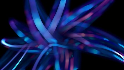 Wall Mural - gradient composition, deep blue and violet gradients, blurred lines, strong glow, organic lights, soft focus, organic curves, cinematic lighting photorealistic COI gradients