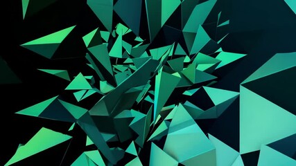 Wall Mural - green futuristic infinity abstract background. gradient geometric polygon shapes. minimalistic conte