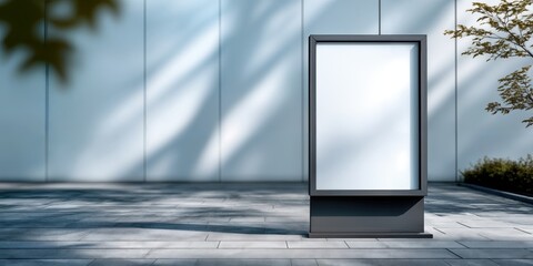 Aufkleber - Blank Billboard Mockup in Modern Urban Setting, Ideal for Advertising and Marketing Campaigns, Representing Opportunity and Brand Awareness : Generative AI