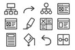 © OLEKSANDR - Minimalist black and gray wireframe icons for ui and ux design