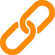 © Boke - Orange chain links interlocking, symbolizing connection and strength