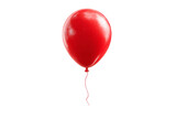 A red balloon is floating in the air