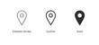 © icons gate - location pin icon in editable stroke, outline, and filled styles. for navigation, maps and geolocation designs in apps, websites and user interfaces