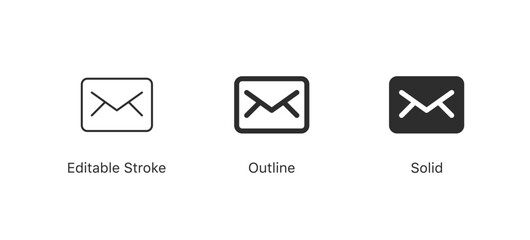 Leinwandbilder - envelope icon, email message icon - Mail icon button sign, notification new message icons buttons