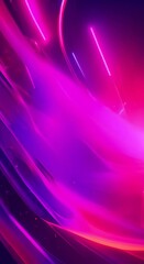 Wall Mural - abstract background with neon lights of various colors on stage video 4k vertical