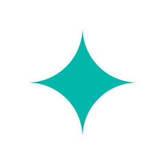 Wall Mural - Bold geometric star shape. Abstract figure symbol with modern flair. A brutalist icon, flat and simple, perfect for contemporary projects, y2k themes, or as a striking graphic element.