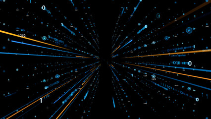 Fototapete - Digital communication network concept visual