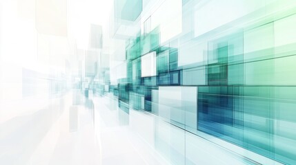 Wall Mural - abstract architectural perspective, futuristic cityscape, interior, digital art, possible use in des