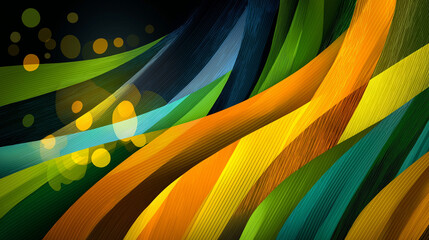 Wall Mural - colorful abstract background: a vibrant digital artwork showcasing an array of colorful, flowing lin