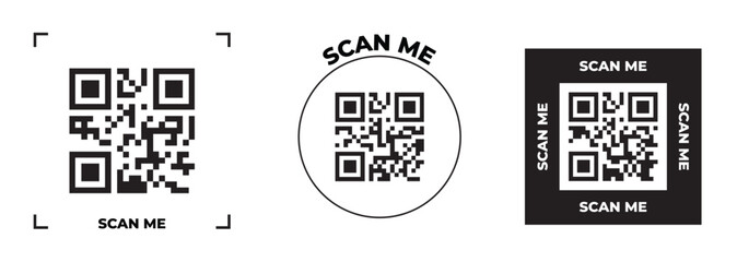QR code vector file. Digital code identification scan. information or payment bar code. QR retail app scan. vector