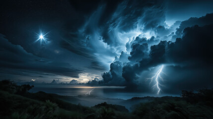Wall Mural - Stormscape created with Generative AI Technology, ai, generative