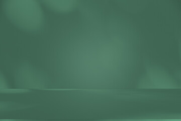Poster - Wall interior background, studio and backdrops show products. with leaf shadow from window color green and white. background for text insertion and presentation of product	
