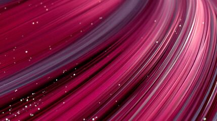 Wall Mural - Abstract swirling lines in shades of pink and purple with glittering particles floating around