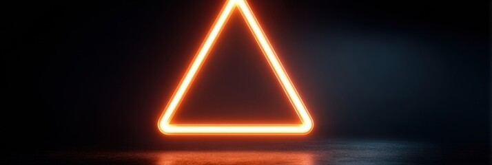 Aufkleber - Glowing Alert Triangle Bouncing in Social Media Feed With a Blank Upper Margin