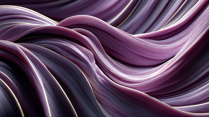 Wall Mural - Abstract Purple Wave Texture with Light and Shadow on a Flowing Background