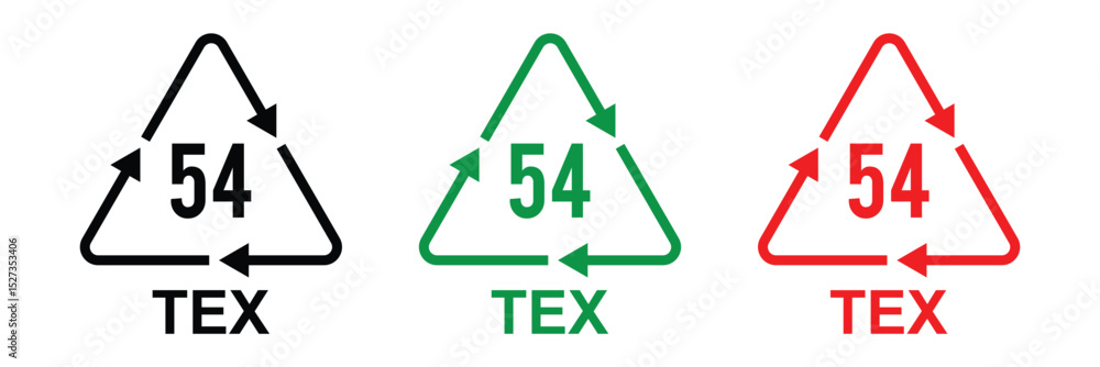 Recycling codes for plastic. Set of plastic recycling codes applied to ...