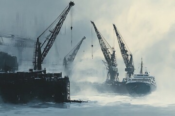  cargo ship in the port