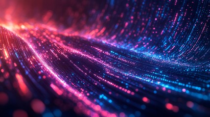 Wall Mural - abstract visualization of big data and binary code patterns representing cloud computing, data encry