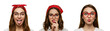 © prawiroz - Diverse Young Woman Posing with Red Bandana and Glasses on Transparent Background