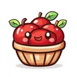 © Subejo - Cute cartoon apples in a basket.  Happy fruits