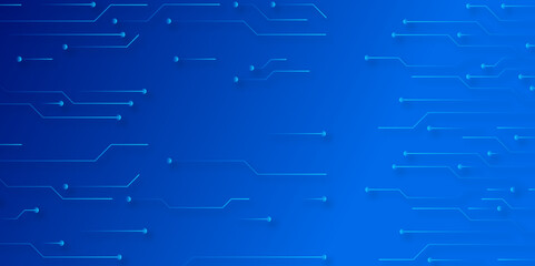 Wall Mural - circuit board with blue lighting background. abstract digital technology background. digital technol