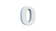 © HKTArt4U - 3D Render of White Number Zero on Transparent Background