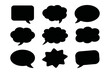 © Jibongfx - Collection of various black speech bubble shapes
