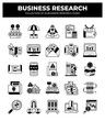 © Icon - Collection of 25 Business Research Icons:  Market Analysis. Financial Planning. and Startup Strategy