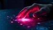 © J x J Creations - Futuristic Pink UI Skin DisplayHolographic Pink Interface ProjectionNeon Pink Tech on PalmGlowing Pink Digital Hand Interface
