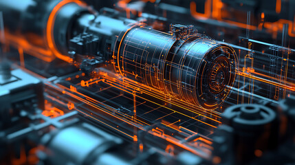 Wall Mural - api automation for generating mechanical system schematics from 3d models