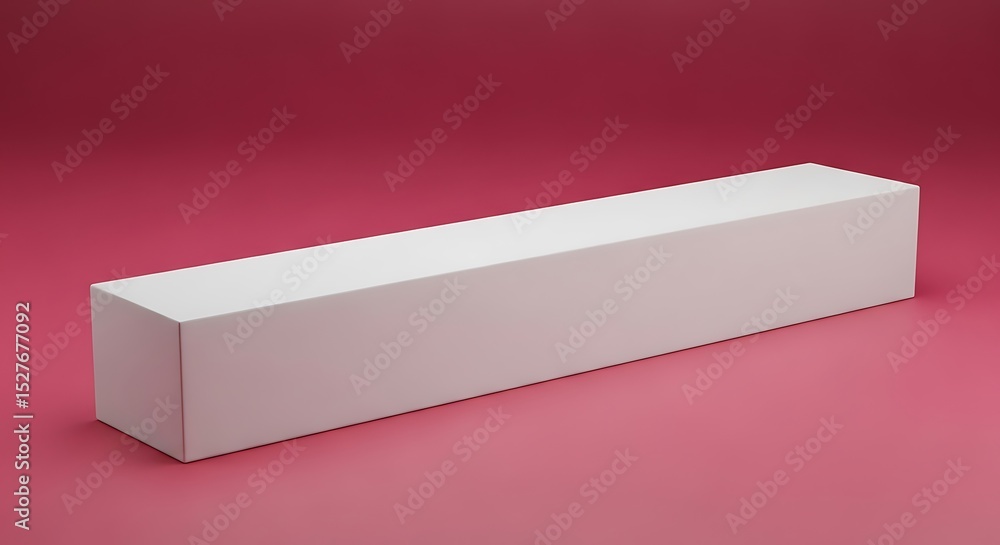 Sleek White Rectangular Box Packaging Design Mockup for Product ...