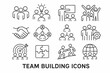 © Nataliia - Team building icons: collaboration, innovation, leadership, connection, strategy, growth