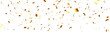 © Hanh - falling gold confetti and streamers seamless pattern on transparent background