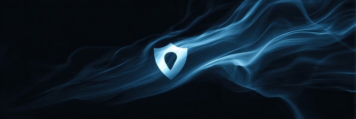 Poster - Icon Representing Anonymous Web Browsing With a VPN Trail on a Dark Background, Emphasizing Secure Online Activity and Privacy Protection