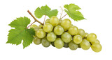 Isolated Green grapes on white background