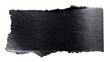 © Seek - Textured black paper fragment with torn edges isolated against a dark background for artistic designs isolated on white transparent background