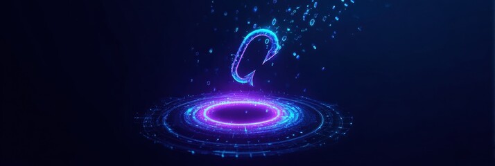 Poster - 3D Transformation of Phishing Site Icon Into Malware Reflects Digital Security Threat in Modern Technology Landscape