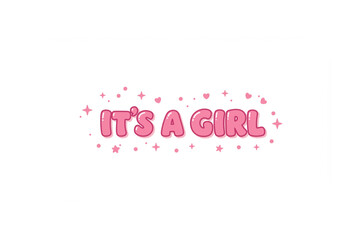 adorable its a girl announcement design perfect for baby showers cards prints apparel and more cute 
