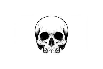 detailed human skull graphic design perfect for branding logos or tattoo designs a high quality scal