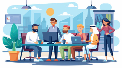 Group of Business People and Software Developers Working Together – Team Collaboration Concept

