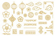 © icon_art - Golden asian decorative elements set vector illustration icon for design